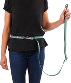 Ruffwear, Switchbak Hands‑Free Dog Leash, Adjustable 2.5–7 ft, Double‑Ended Lead with Lockable Crux Clips and Sliding V‑Rings, Waist‑Worn, Over‑Shoulder or Handheld, Basalt Gray