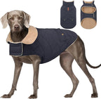 Dog Winter Jacket for Extra-Large Dogs, Pet Windproof Cold Weather Coats, Pets Clothes Snow Jacket, Golden Retriever, Labrador Retriever, Husky, NavyBlue XL