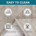 Turquoize 100% Waterproof Sofa Covers Couch Cover Sofa Cover for Dogs Couch Protector Triple Non-Slip Sofa Slipcover for 3 Cushion Couch Furniture Protector for Pets, Kids,Dog (XL Sofa 78", Pale Oak)
