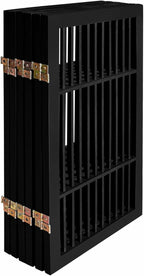 Urnporium Pet Dog Gate Freestanding, Strong Durable Folding Wooden Fence, Portable Acacia Hardwood Safety Barrier for Indoor & Outdoor Use (Black Pet Gate, 6 Panel 30" Tall)