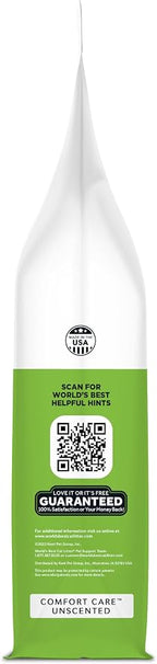 World's Best Cat Litter, Comfort Care, Unscented, Odor Control, 8 lb Bag | Gentle odor control for sensitive cats and lasts 2x longer; natural corn litter, quick clumping, flushable, 99% dust free