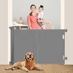 Miumoon 50 inch Reinforced Retractable Baby Gates 42 inch Tall | Retractable Dog Gate with No Crawl Through Reinforced Strip, 4 FT Retractable Gate for Stairs,Doorways,Hallway,Indoor/Outdoor