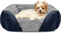 INVENHO Small Dog Bed Rectangle Washable Orthopedic Soft Calming Sleeping Durable Pet Cuddler with Anti-Slip Bottom