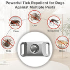 Natural Flea and Tick Pendant for Dogs with 2 Silicone Buckles 4 Refills, Water Resistant Dog Flea and Tick Collar Repellent Accessory for Indoor Outdoor Flea and Tick Prevention, COLLAR NOT INCLUDED