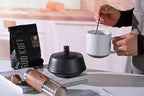 Kitchen Canisters Ceramic Storage Jar with Silicone Airtight Lid Low Black | Retro Style High Quality Ceramic Food Storage Jar Roud Shape for Tea, Coffee, Nuts, Herb, Spice, Sugar