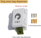 Wall Mounted Dog Poop Bag Dispenser - Heavy Duty Waterproof ABS Plastic Pet Waste Station, Indoor/Outdoor Holder for Yard, Patio, Garage & Lawn | Easy Access Design