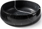 Karibiber Natural Marble Dog Bowl, 5lbs Non Slip Dog Food Bowl, Non Spill Weighted Water Bowls for Large Dogs, Durable Big Dogs Dish, Puppy Pet Bowls, Easy to Clean, Holds 6.5 Cups(Spain Black)