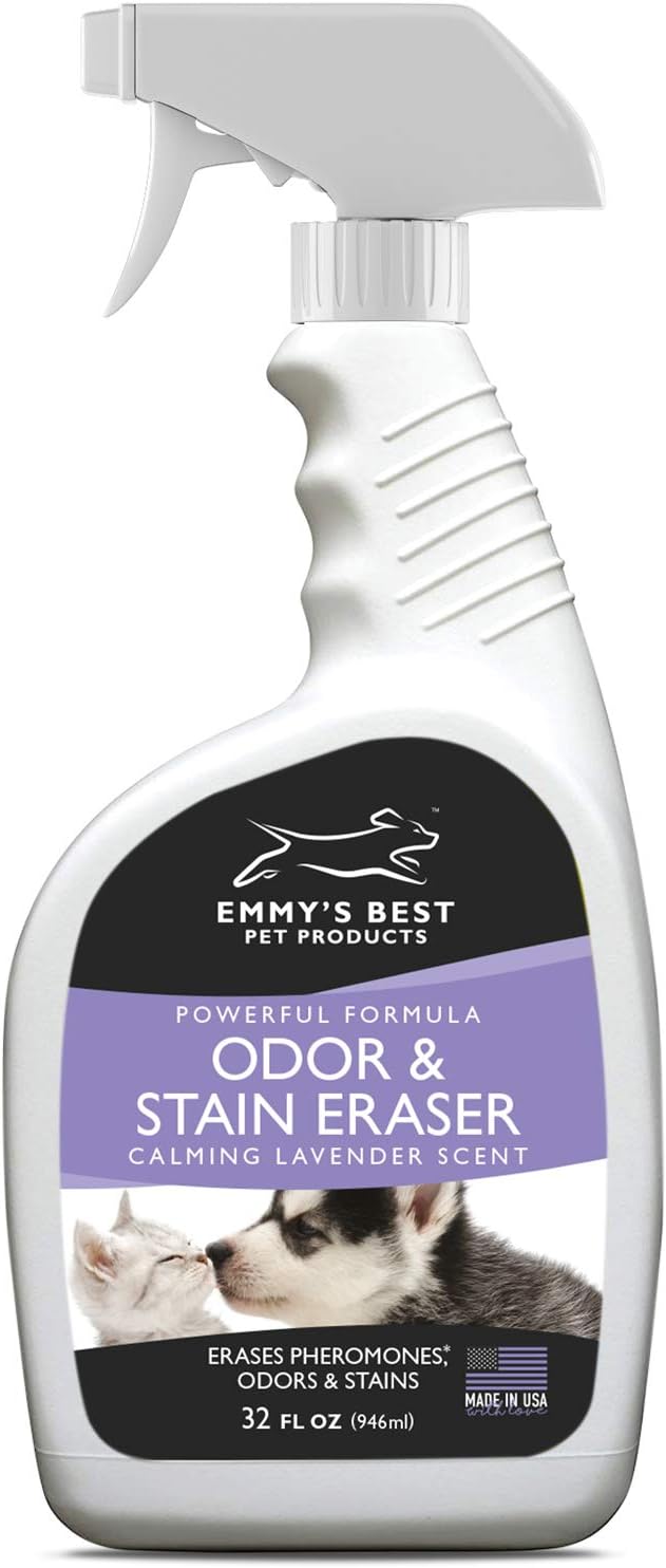Pet Odor & Stain Eraser – Urine Enzyme Carpet Cleaner, Lavender, 32 oz