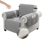 100% Waterproof Couch Cover for Dogs with Non-Slip & Side Pockets 23", Furniture Protector Sofa Covers, Washable Cushion Covers for Pets Kids Cat-Armchair Newgrey