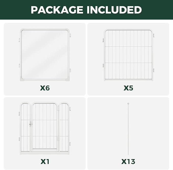 FXW AuraSpace Pro Acrylic & Wire Mesh Indoor Dog Playpen, 24" H, 12 Panels | Clear View, Heavy-duty Metal, Flexible Layouts, Easy Walk-Through, For Puppies & Small Dogs, Patented