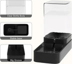 Automatic Cat Feeder and Water Dispenser in Set with Pet Food Bowl,Gravity Dog Waterer and Food Feeder for Small Medium Dog Cat Puppy Kitten Large Capacity(3.3L,Black)
