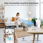 Home Security Cameras, Alexa Camera for Baby/Elderly/Dog/Cat Monitoring | AI Smart Detection & Alarm, 2-way Audio, Night Vision, 2.4G WiFi Control, Cloud & SD Card Storage, Alexa Assistant, 4 Pack