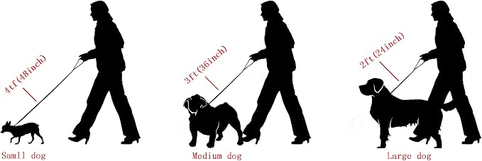 Strong Dog Chain Gold Leash Long 3FT 4FT 5FT 18K Stainless Steel 12mm Curb Cuban Link Dog Leash with Comfortable Genuine Leather Handle(Gold, 3FT)