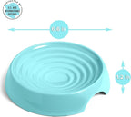 CatGuru Cat Bowls, Whisker Friendly Food Bowl for Indoor Cats, Reliefs Whisker Fatigue, Wide Kitten Dish, Non Slip Pet Dishes, Shallow Pet Plates (Aruba, (Pack of 2))