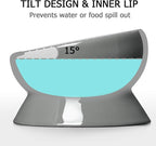 Y YHY Elevated Cat Food Bowl, Raised Pet Food and Water Bowl, Ceramic, 15oz