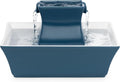 PetSafe Cat and Dog Water Fountain - Automatic Water Dispenser - Drinkwell Pagoda Ceramic Fountain for Pets - Filter Included - Blue - 70 oz, Model:PWW00-14898 | 2 Falling Water Streams Encourage Hydration, Cat & Small Dog Water Fountain, Carbon Filter...