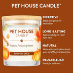 Pet House Value Pack, Plant-Based Scented Soy Candles, Room Spray and Car Air Freshener, Cat and Dog Friendly, Pet Odor Candles for Home, Pumpkin Spice