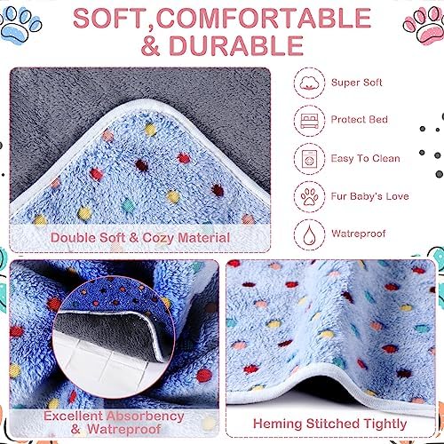Reginary 4 Pcs Guinea Pig Fleece Cage Liners, Colorful Dot, 35 x 24 Inch - Image 6