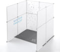 MEEXPAWS Cat Litter Box Enclosure, Splash Guard High Walls with Litter Mat | XXL Litter Box Pee Shield, DIY Plastic Sheets Easy Clean, Litter Containment, Privacy Screen, Wall Protector