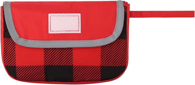 HDE Reversible Hooded Dog Raincoat Slicker Poncho for Small Medium Large Dogs - Buffalo Plaid/Red - 3XL - Nylon, Polyester