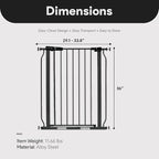 BalanceFrom Easy Walk-Thru Baby Safety Gate, Fits 29.1" to 33.8" Openings | with Hold-Open and Auto-Close – Adjustable Steel Barrier for Stairs, Doorways, and Hallways, No Drilling Installation