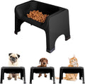 Fluff Trough Elevated Dog Bowl for Food Minimize Neck Strain | 5inch Tall Cat & Dog Feeding Stand | Vet Approved Non-Toxic Silicone Feeder Bowl | Raised Bowl for Medium & Small Dog/Pet with Flat Face