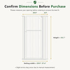 Extra Tall Cat Gate, 55.1" Heavy Duty Pet Gate for Large Cats & Dogs, Adjustable 29.9-37.4" Wide, Auto Close, No Drilling Pressure Mount, Easy Walk Through for Doorways Hallways Kitchen, White