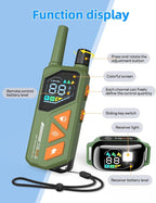 3300ft Dog Shock Collar with Remote Control, IPX7 - Green | 4 Training Modes, Security Lock, Extremely Long Battery Life, Waterproof, Rechargeable E-Collar for Small Medium Large Dogs