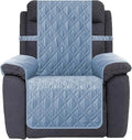 Ameritex Waterproof Nonslip Recliner Cover Stay in Place, Dog Chair Cover Furniture Protector, Ideal Recliner Slipcovers for Pets and Kids (Stoneblue, 30")