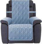 Ameritex Waterproof Nonslip Recliner Cover Stay in Place, Dog Chair Cover Furniture Protector, Ideal Recliner Slipcovers for Pets and Kids (Stoneblue, 30")