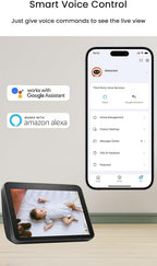 360° Indoor Security Camera, Home/Baby/Elderly/Dog/Cat/ Monitoring Cameras | AI Motion Detection, Night Vision, 2-Way Audio, SD Card Local/Cloud Storage, Work with Alexa & Google Assistant, 2.4G WiFi