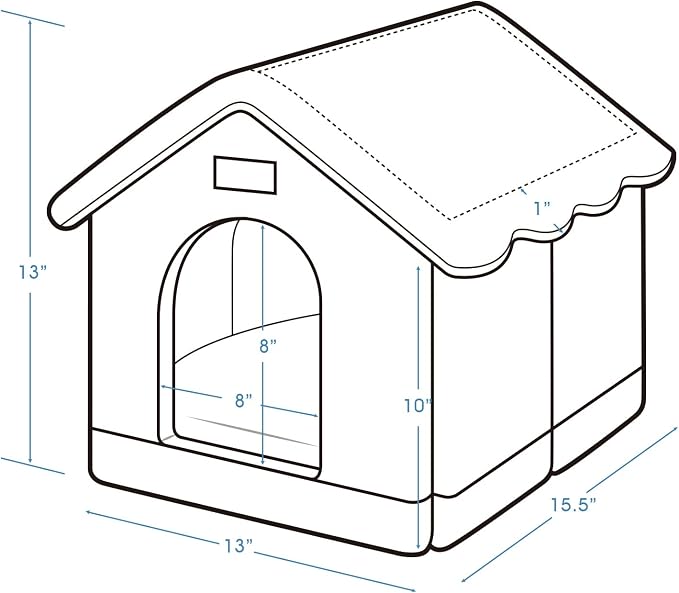 Jiupety Dog House Indoor, S Size Indoor Dog House for Small Dogs and Cats, Warm Cave Sleeping Nest Bed for Cats and Dogs, Gray