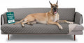 FurHaven Water-Resistant Sofa Cover for Dogs & Cats, Reversible Couch Protector with Secure Straps and Pinsonic Quilted Fabric, Machine Washable Couch Cover, XL Sofa, Gray Mist