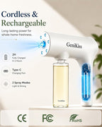 Nano Blue Light Deodorizer Spray Refill Pet & Home Odor Eliminator | Bio-Enzyme Odor Control, For Dog & Cat Urine, Litter Box, Carpets, Trash Bins & Car Interiors, Safe for People & Pets