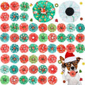 Huhumy 50 Pcs Christmas Dog Collar Bows Bulk Red and Green Xmas Bow Ties Flower Charms Attachment for Small Medium Large Dogs Cats Collar Christmas Costume Accessories by Huhumy
