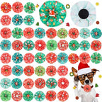 Huhumy 50 Pcs Christmas Dog Collar Bows Bulk Red and Green Xmas Bow Ties Flower Charms Attachment for Small Medium Large Dogs Cats Collar Christmas Costume Accessories by Huhumy