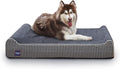 Laifug Orthopedic Dog Beds for Large Dogs,7" Memory Foam Dog Beds,Durable Water Proof Liner Removable and Washable, Nonskid Bottom, Black and White Plaid 50"x36"x10"