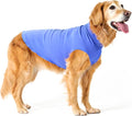 Goldpaw Stretch Fleece Dog Sweater - with Spandex for 4-Way Stretch - Soft, Comfortable Dog Coat - Machine Washable - Made in the USA - Cornflower Blue - Size 20