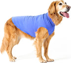 Goldpaw Stretch Fleece Dog Sweater - with Spandex for 4-Way Stretch - Soft, Comfortable Dog Coat - Machine Washable - Made in the USA - Cornflower Blue - Size 18