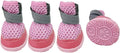 Anti Slip Dog Shoes Paw Protectors for Hardwood Floors,Breathable Puppy Boots with Adjustable Straps for Hot Pavement Beach_5#(Pink)