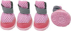 Anti Slip Dog Shoes Paw Protectors for Hardwood Floors,Breathable Puppy Boots with Adjustable Straps for Hot Pavement Beach_3#(Pink)