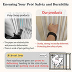 Lumizone 55.12" Extra Tall Pet Gate for Cat Dog 63.39"-67.90" Wide Cream | Extra Tall Cat Gate for Doorway Hallway Stairs Pressure Mounted 1.37" Gap No Drilling Auto-Close Dual-Lock