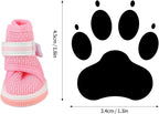 Mesh Dog Shoes Breathable Lightweight Wearproof Slip Resistant Cute Fashion Puppy Boots for Summer, Soft Mesh Rubber Sole for Hot Pavement Protection Indoor Floor