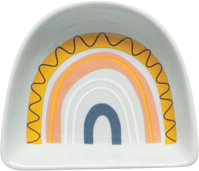 Jubilee Stoneware Pinch Bowls, Rainbows