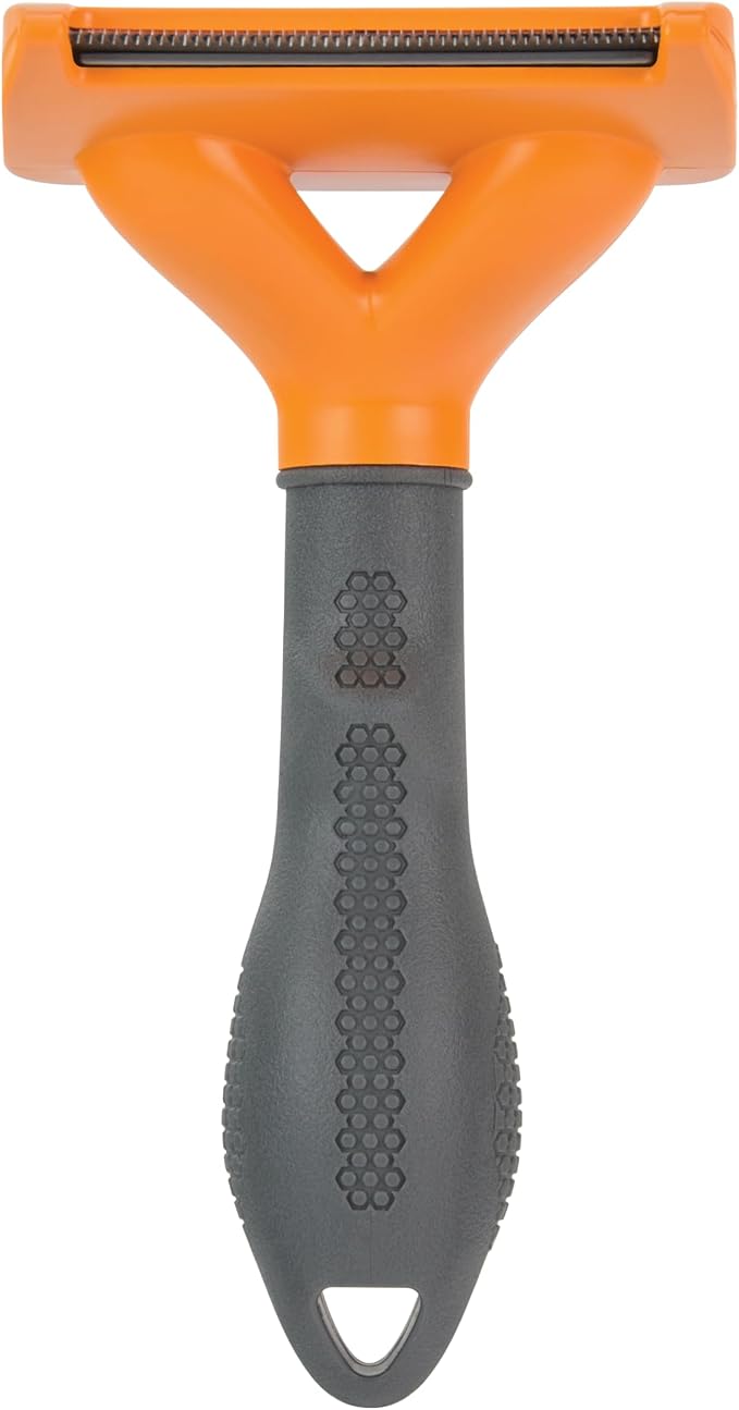 FURminator Medium Dog Undercoat deShedding Tool for Long Hair | Reduces Loose Hair From Shedding, Easy Clean-Up, For 25-50 lbs, Use Weekly, Ergonomic Handle For Comfort