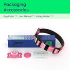 Airtag Dog Collar, Reflective Ultra-Durable Nylon Padded with QR Buckle & IP68 Waterproof Air Tag Holder Compatible for Apple AirTag, Comfortable for Small Medium Large Dogs (Green,XL)