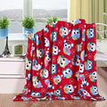 Elegant Comfort Luxury Velvet Super Soft Christmas Prints Fleece Blanket-Holiday Theme Home Décor Fuzzy Warm and Cozy Throws for Winter Bedding, Couch and Gift, 50 x 60 inch, Owl by ELEGANTCOMFORT