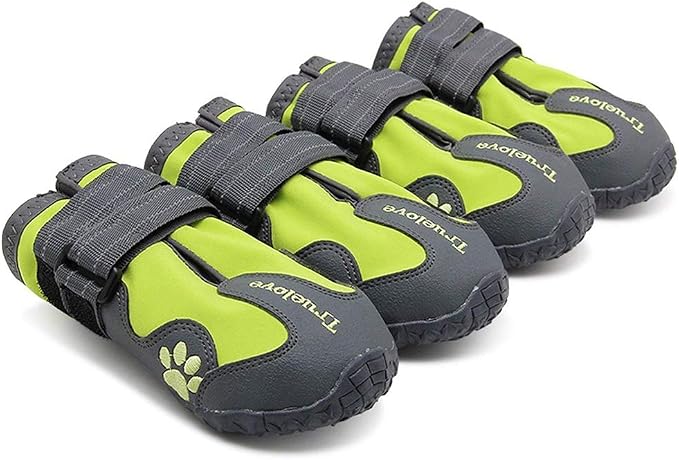 TRUE LOVE Dog Shoes Waterproof Anti-Slip Rain Boots with Reflective TLS3961