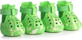 Dog Shoes for Hot Summer Pavement, Dog Shoes for Small Dogs, Waterproof Dog Boots & Paw Protectors, Non-Slip Dog Rain Booties, Easy Clean Sandals for Beach Green Size 1