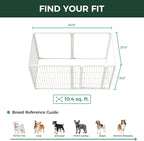 FXW AuraSpace Pro Acrylic & Wire Mesh Indoor Dog Playpen, 32" H, 6 Panels | Clear View, Heavy-duty Metal, Flexible Layouts, Easy Walk-Through, For Small & Medium Dogs, Patented